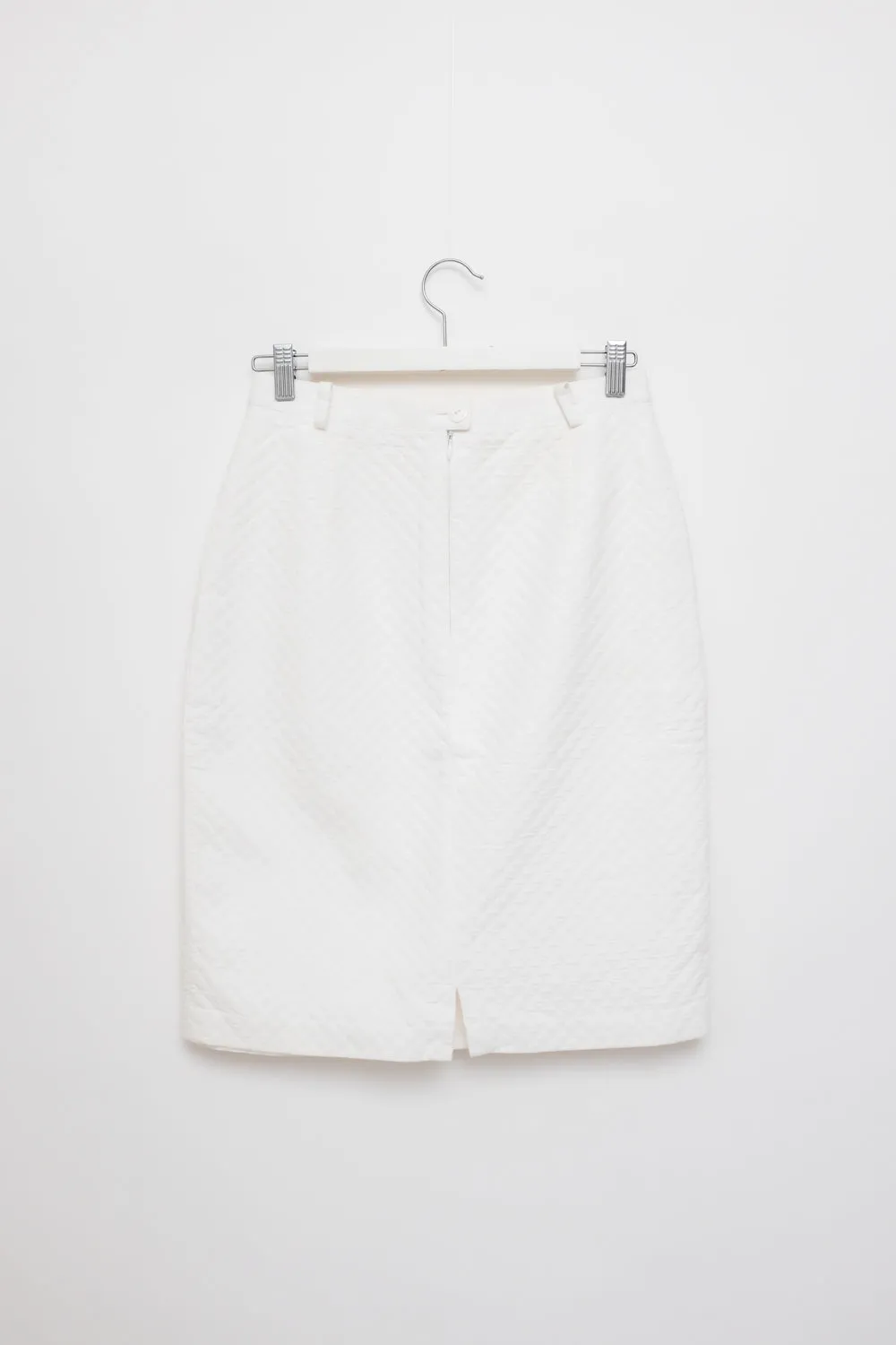 0058_WHITE QUILTED VINTAGE SKIRT