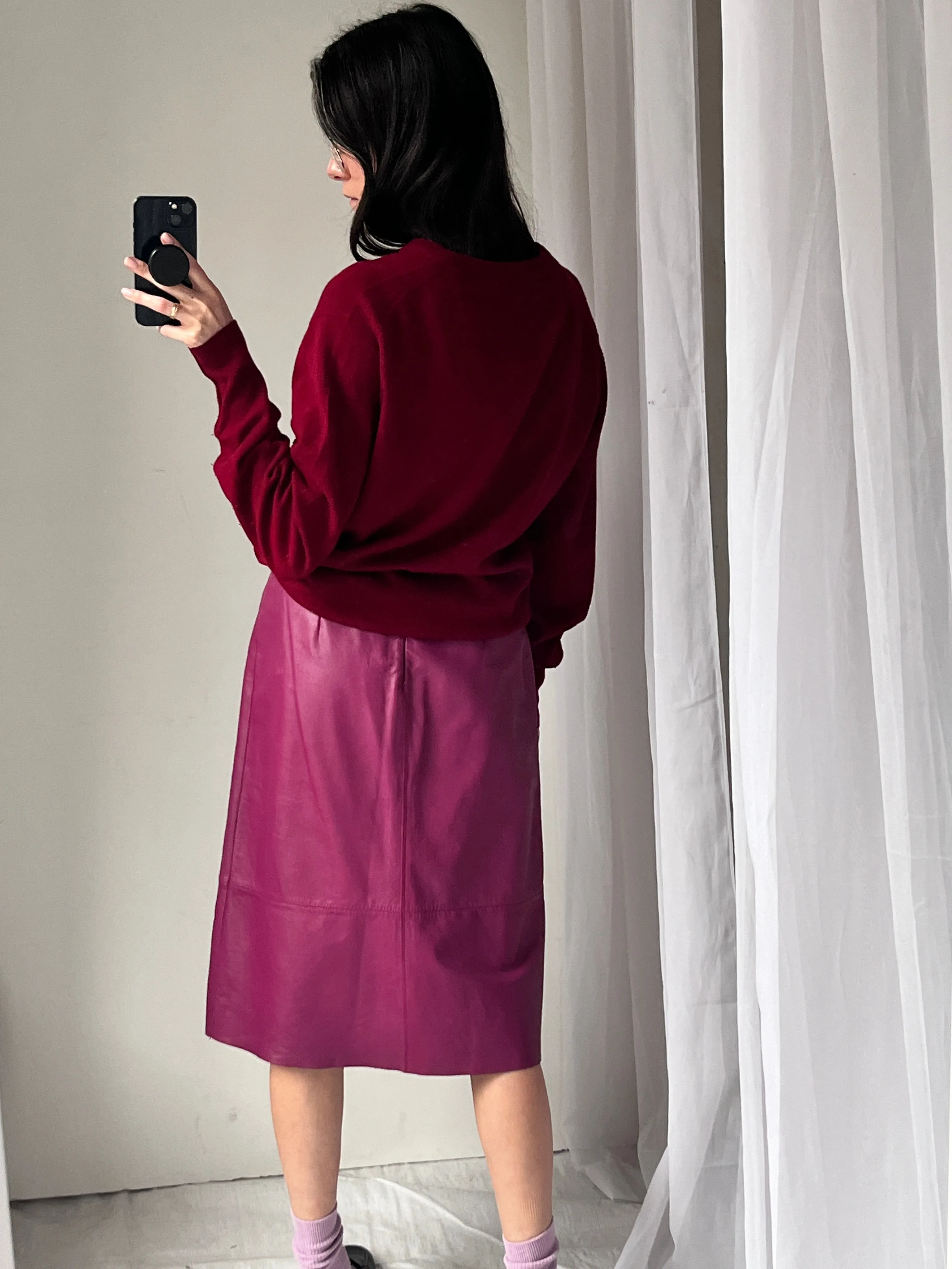 1990s Deep Magenta Skirt