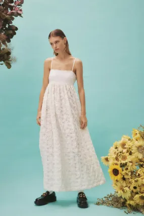 Alemais Iggy Embroidered Midi Dress White Size 16