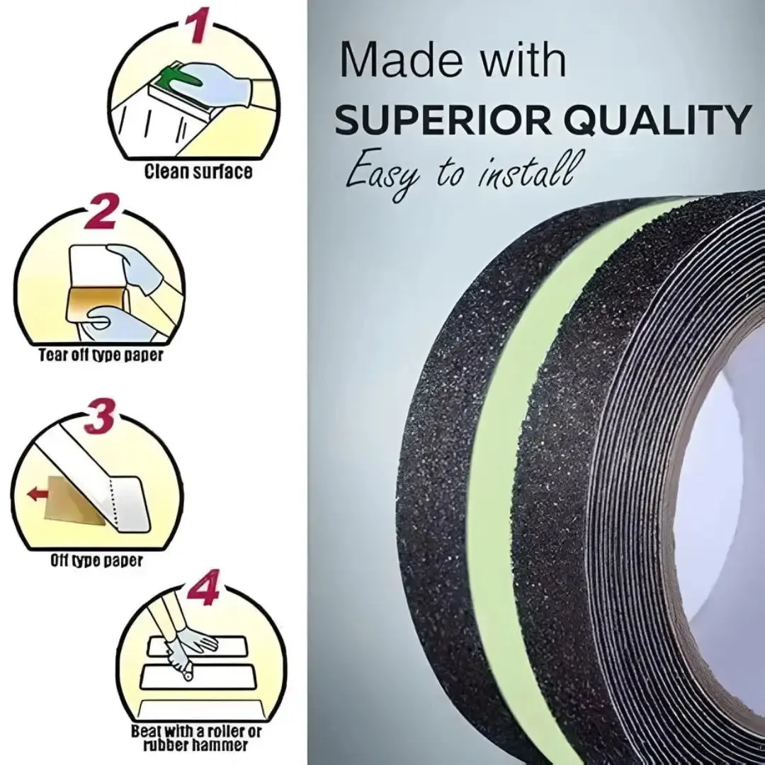 Anti Slip Tape, Anti Slip Glow Tape (5 Meter)