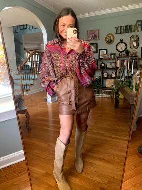 Autumn Perfection Tie Waist Skirt