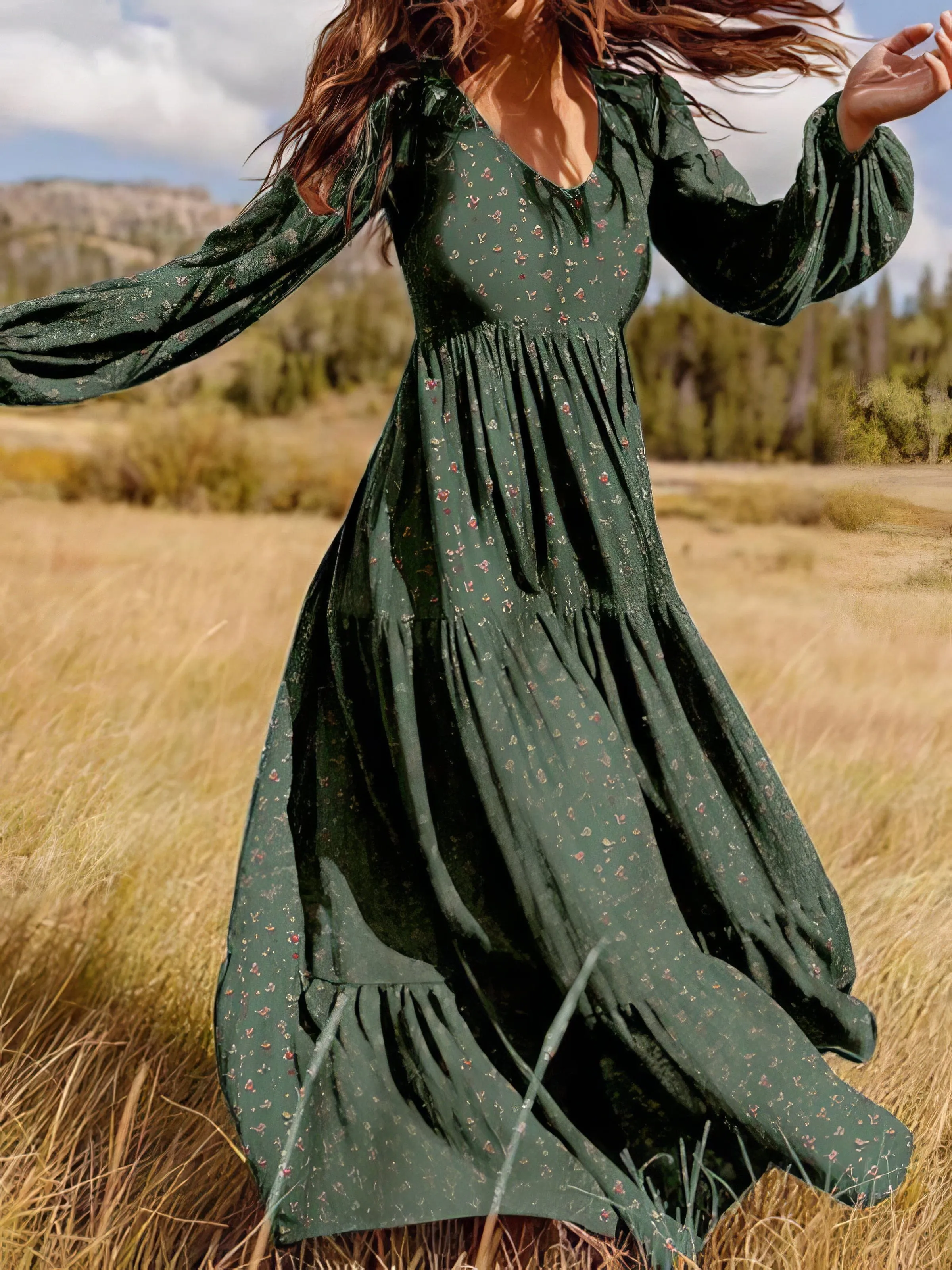 Autumnal Floral Dress