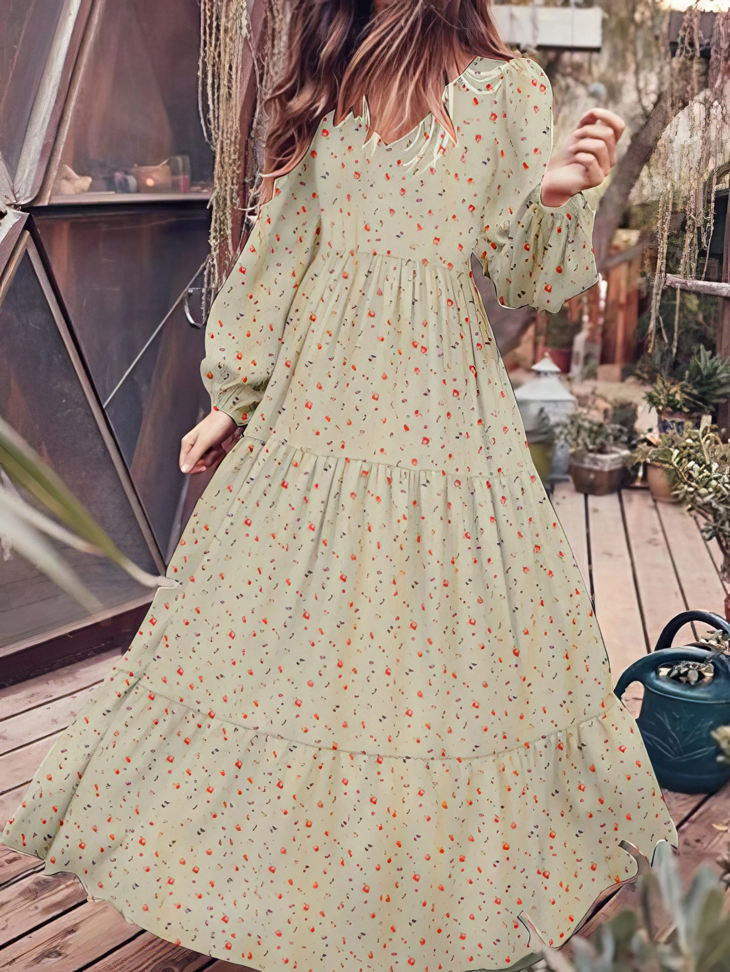 Autumnal Floral Dress
