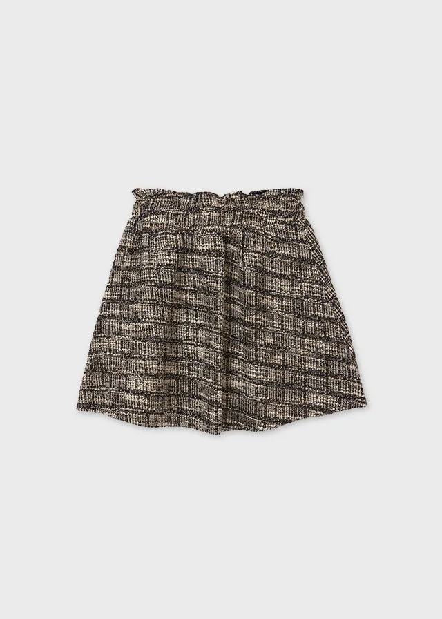 AW21 Mayoral Girls Black Knitted Skirt 7901