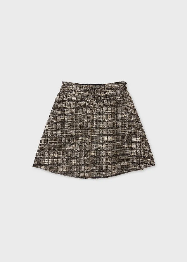 AW21 Mayoral Girls Black Knitted Skirt 7901