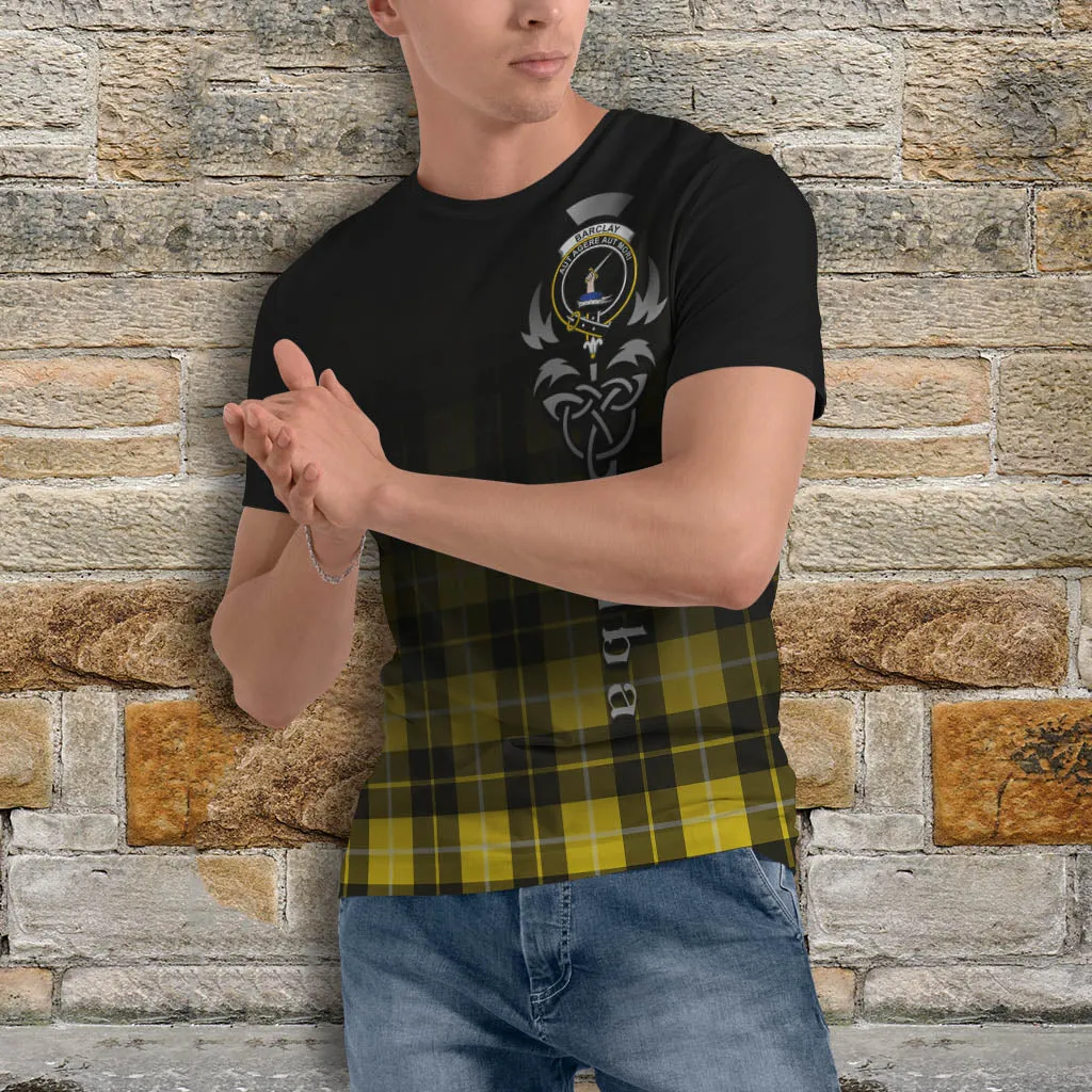 Barclay Dress Modern Tartan T-Shirt Featuring Alba Gu Brath Family Crest Celtic Inspired