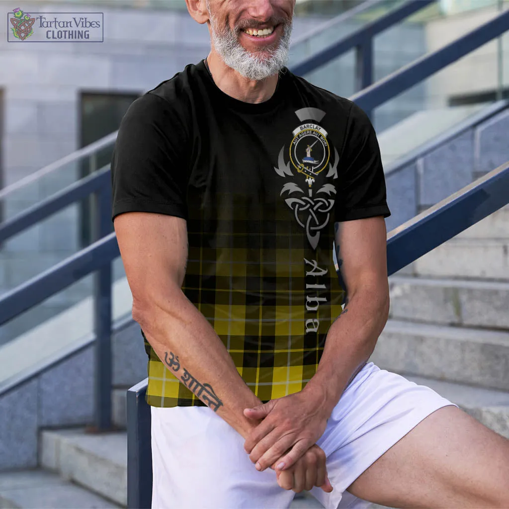 Barclay Dress Modern Tartan T-Shirt Featuring Alba Gu Brath Family Crest Celtic Inspired