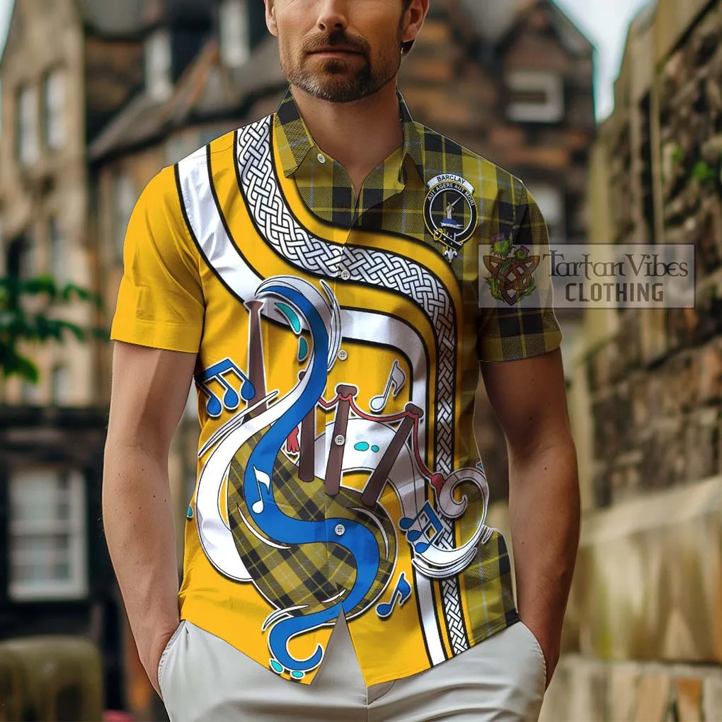 Barclay Dress Tartan Short Sleeve Button Shirt with Epic Bagpipe Style