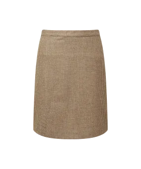 Beauly Tweed Skirt - Houndstooth Tweed