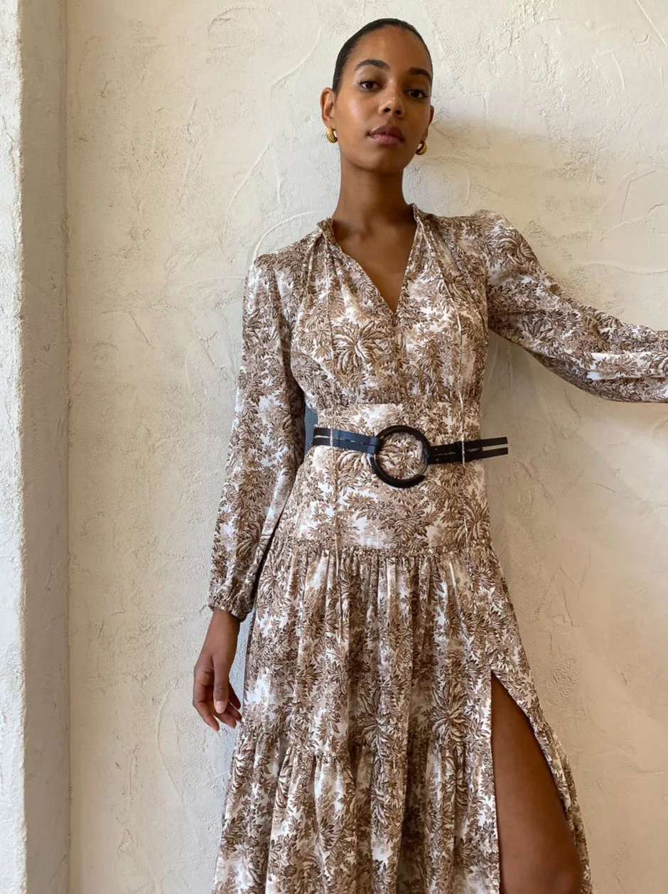 Bec and Bridge Gloria L/S Midi Dress in Print