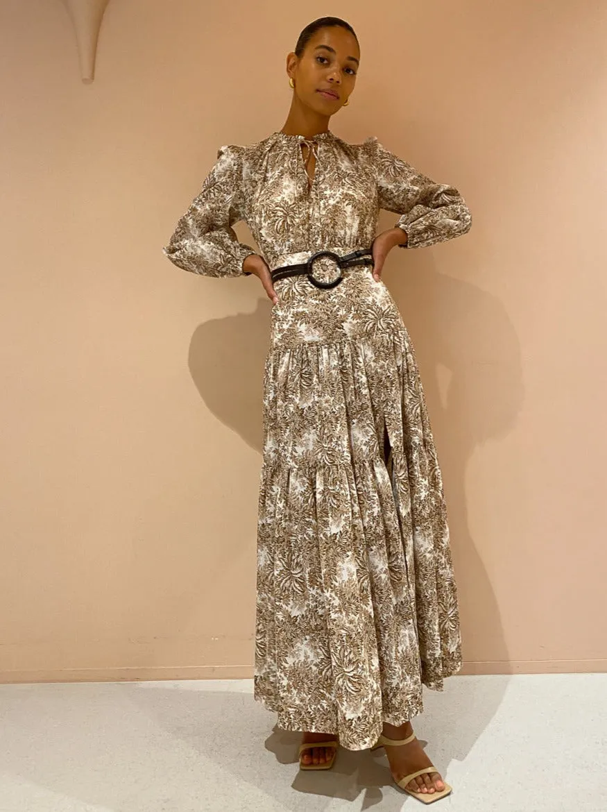 Bec and Bridge Gloria L/S Midi Dress in Print