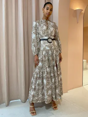 Bec and Bridge Gloria L/S Midi Dress in Print