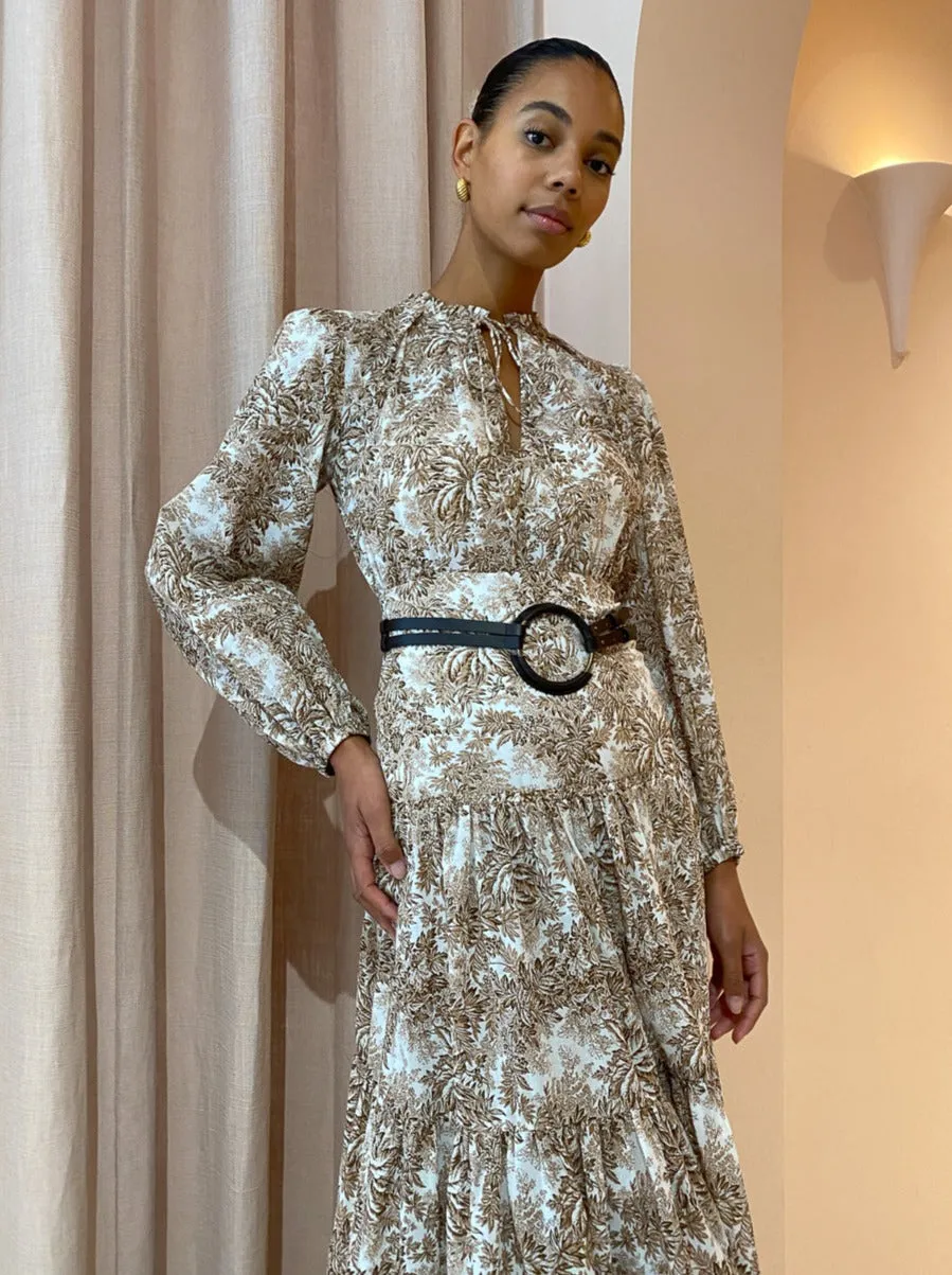 Bec and Bridge Gloria L/S Midi Dress in Print