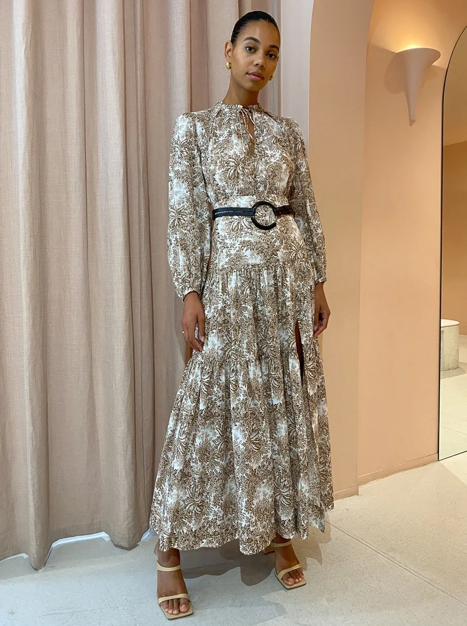 Bec and Bridge Gloria L/S Midi Dress in Print