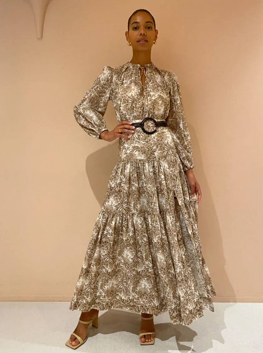 Bec and Bridge Gloria L/S Midi Dress in Print