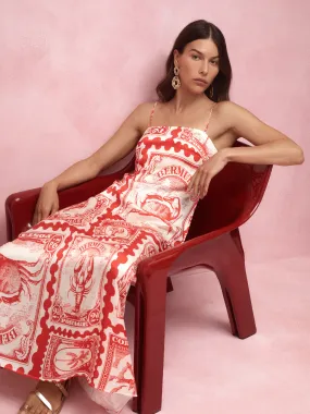 BERMUDA POST COLUMN MAXI DRESS