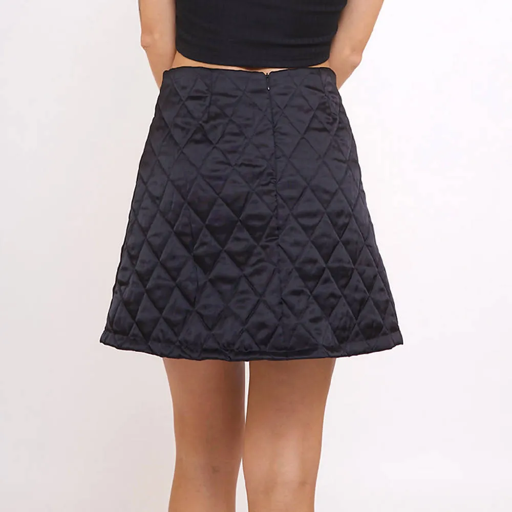 Black Diamond quilted skirt
