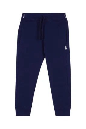 Bonds Logo Fleece Trackie - Black Sea Navy