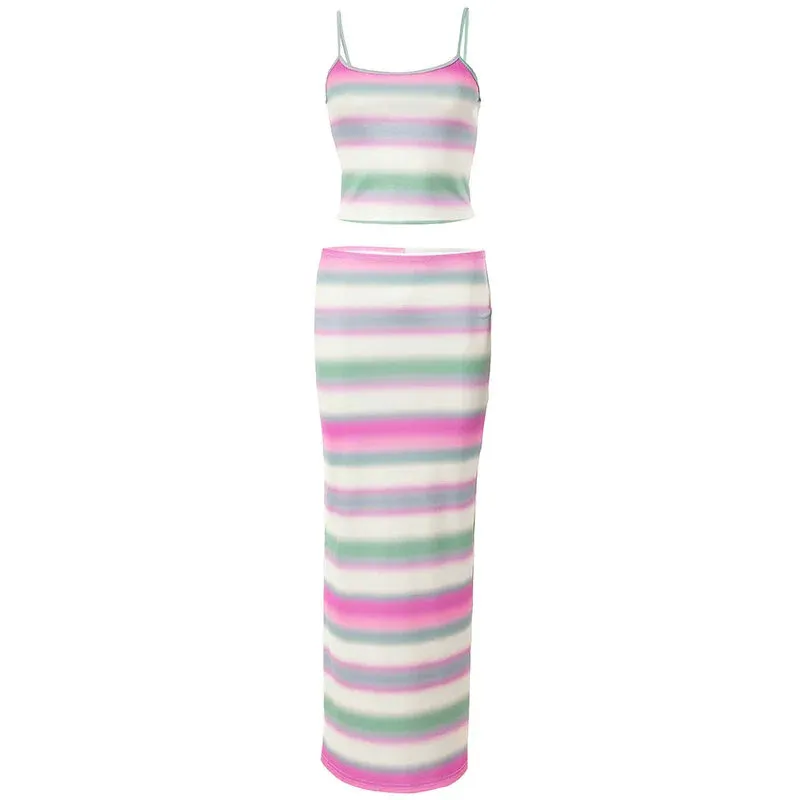 Bonnyshow Taylie Maxi Slim Skirt Set