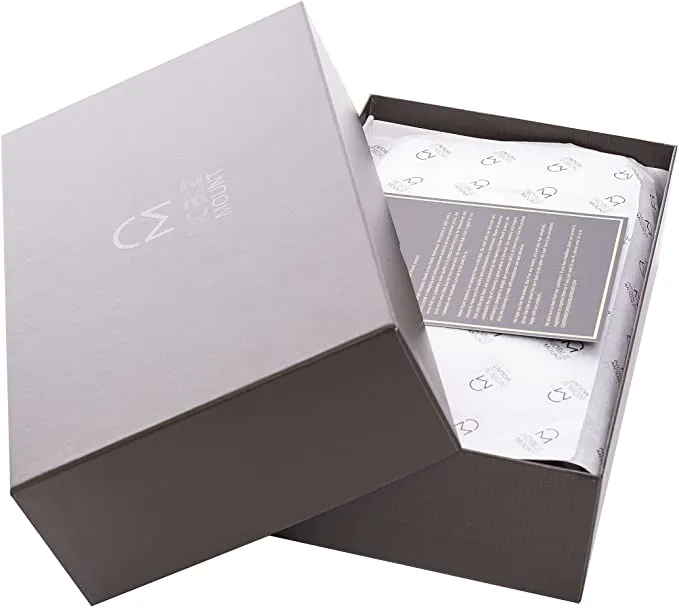 Box-Packaged Men's Uptown Premium Knit Texture Ribbed Scarf - Light Grey