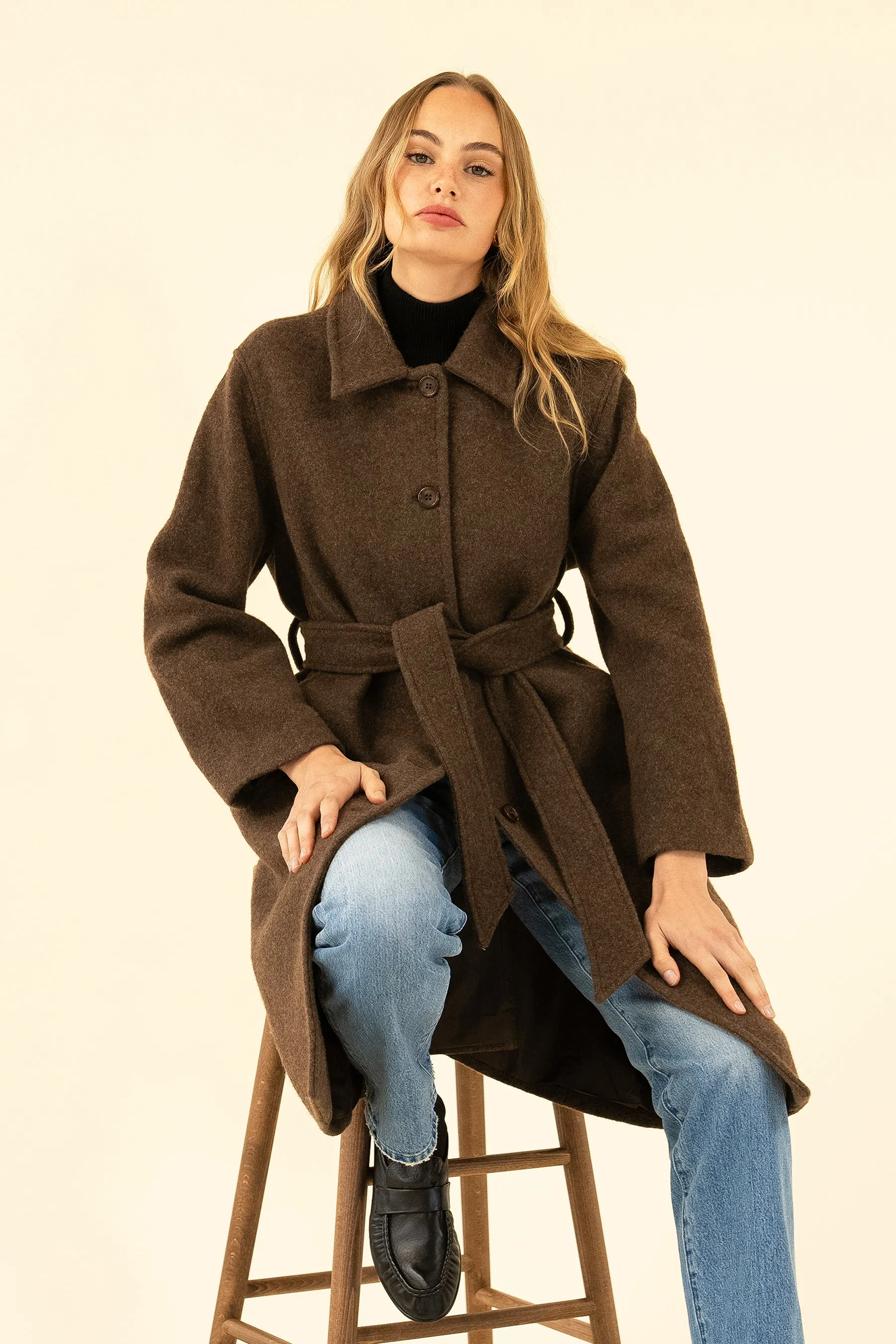 BRIANNA COAT - BRUN
