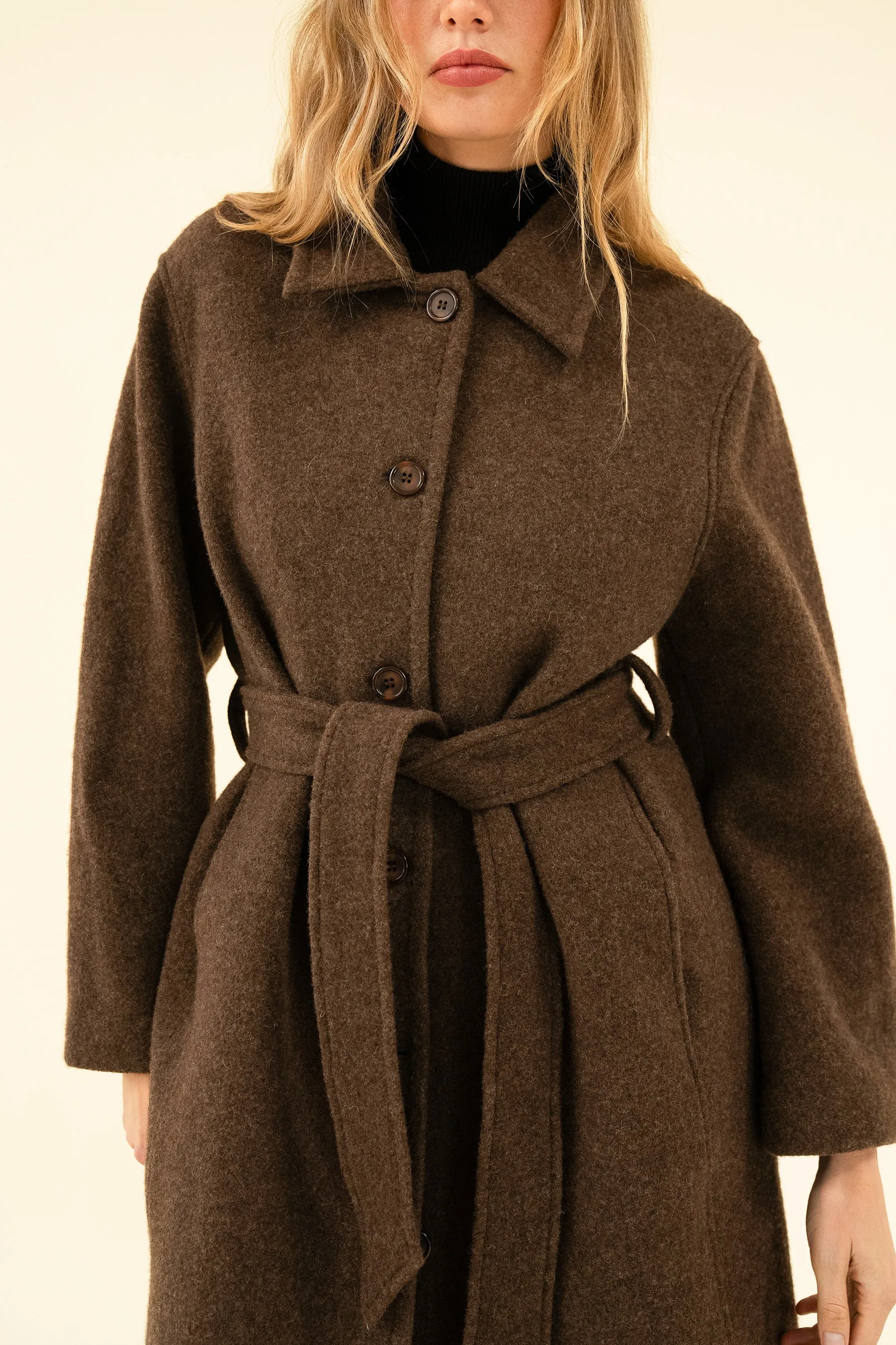 BRIANNA COAT - BRUN