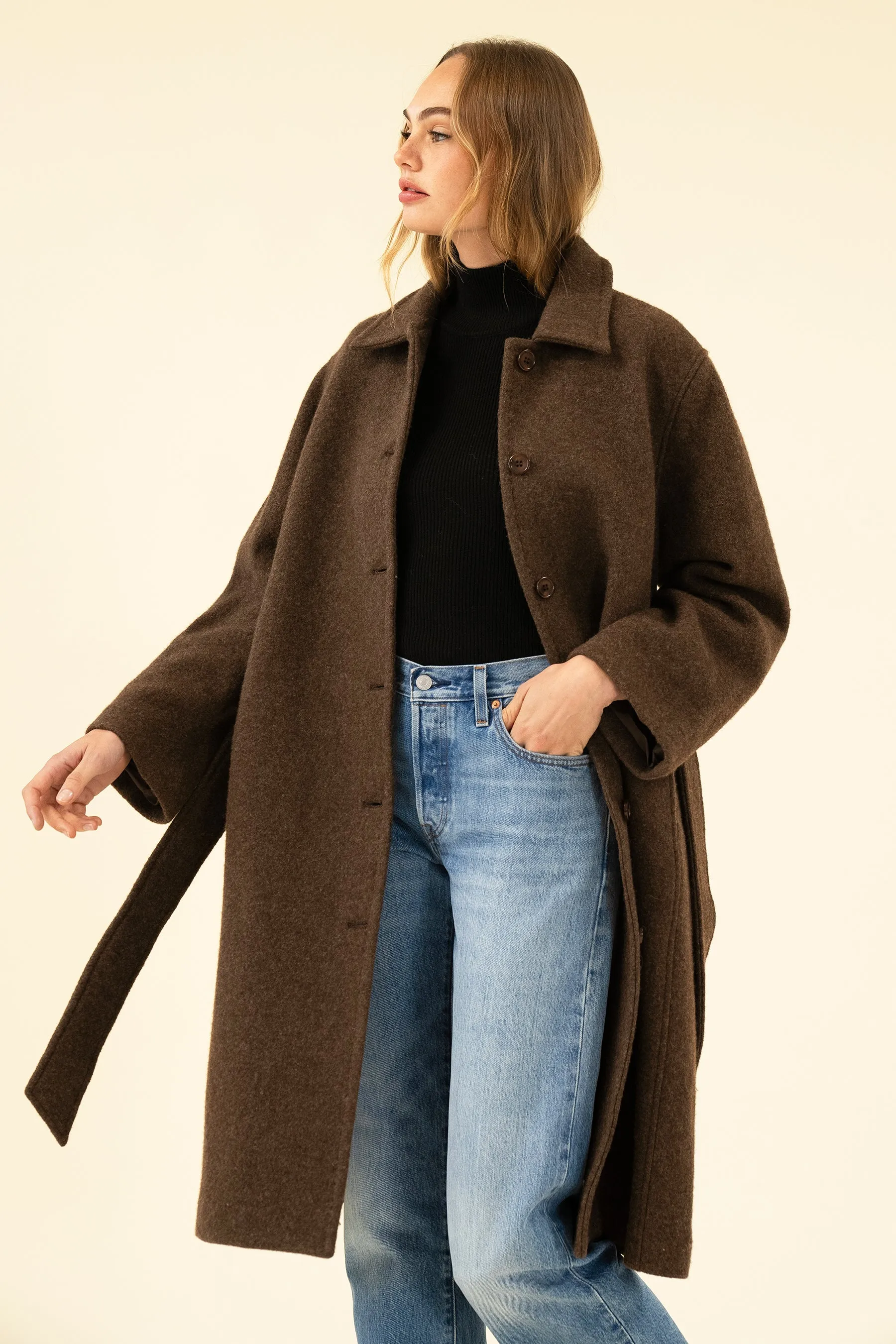 BRIANNA COAT - BRUN