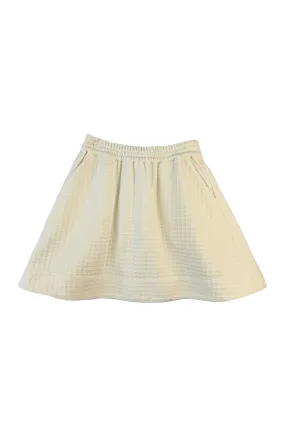 Buru x Megan Stokes Everyday MINI Skirt  - Ivory Knit Tweed