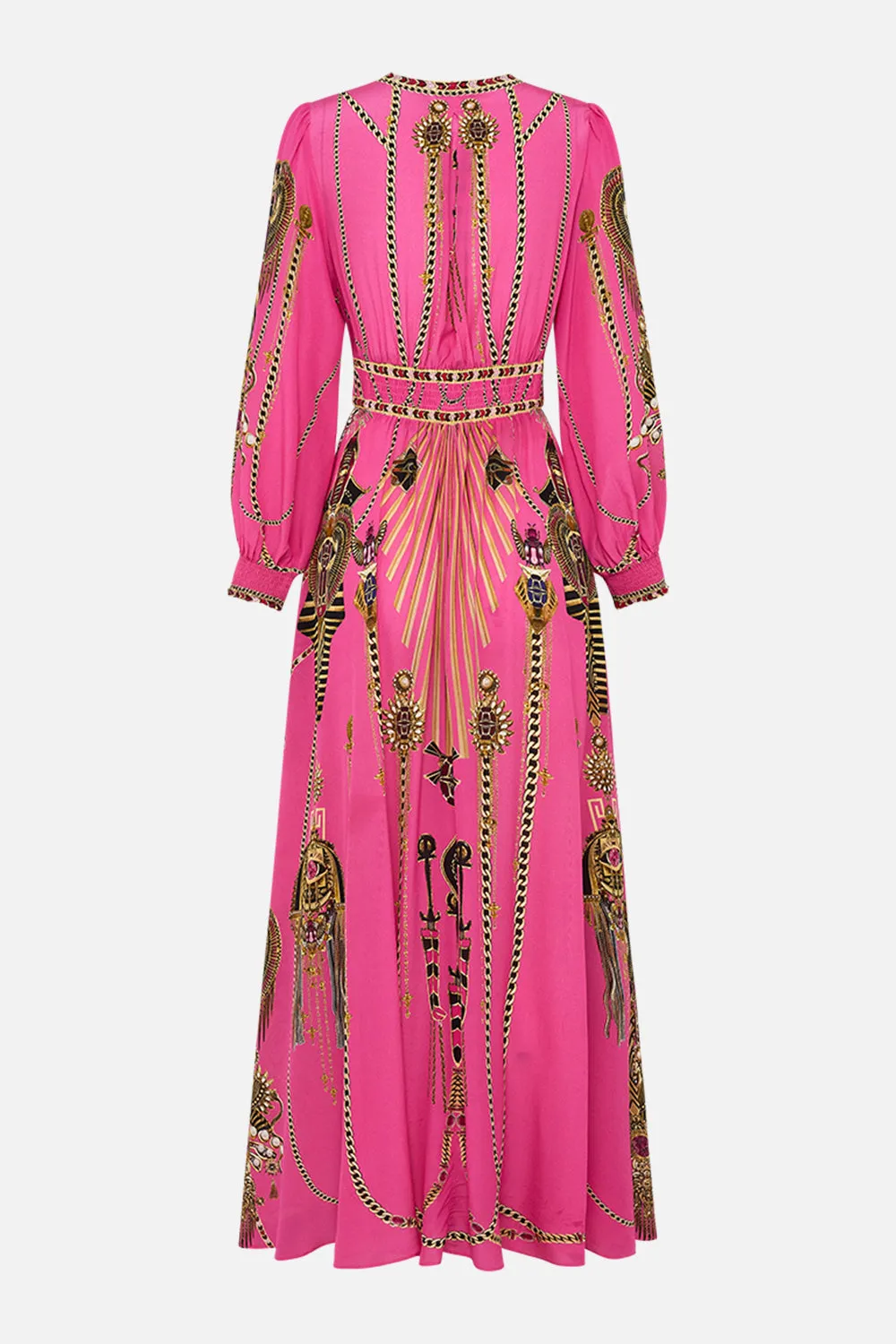 BUTTON DRESS WITH SHAPED WAISTBAND SONG OF THE SCARAB