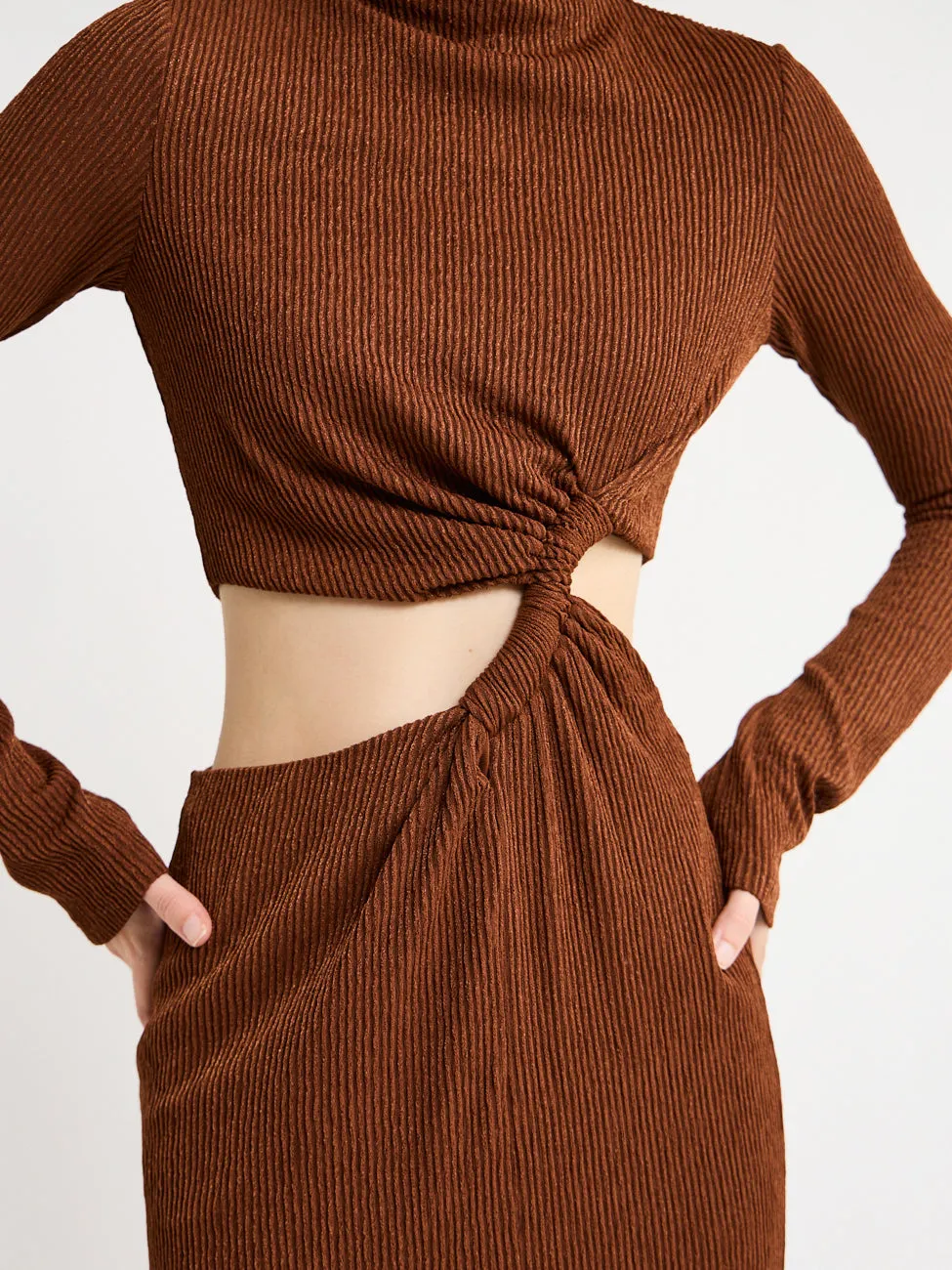 Camilla and Marc Haywood Twisted Dress in Cocoa