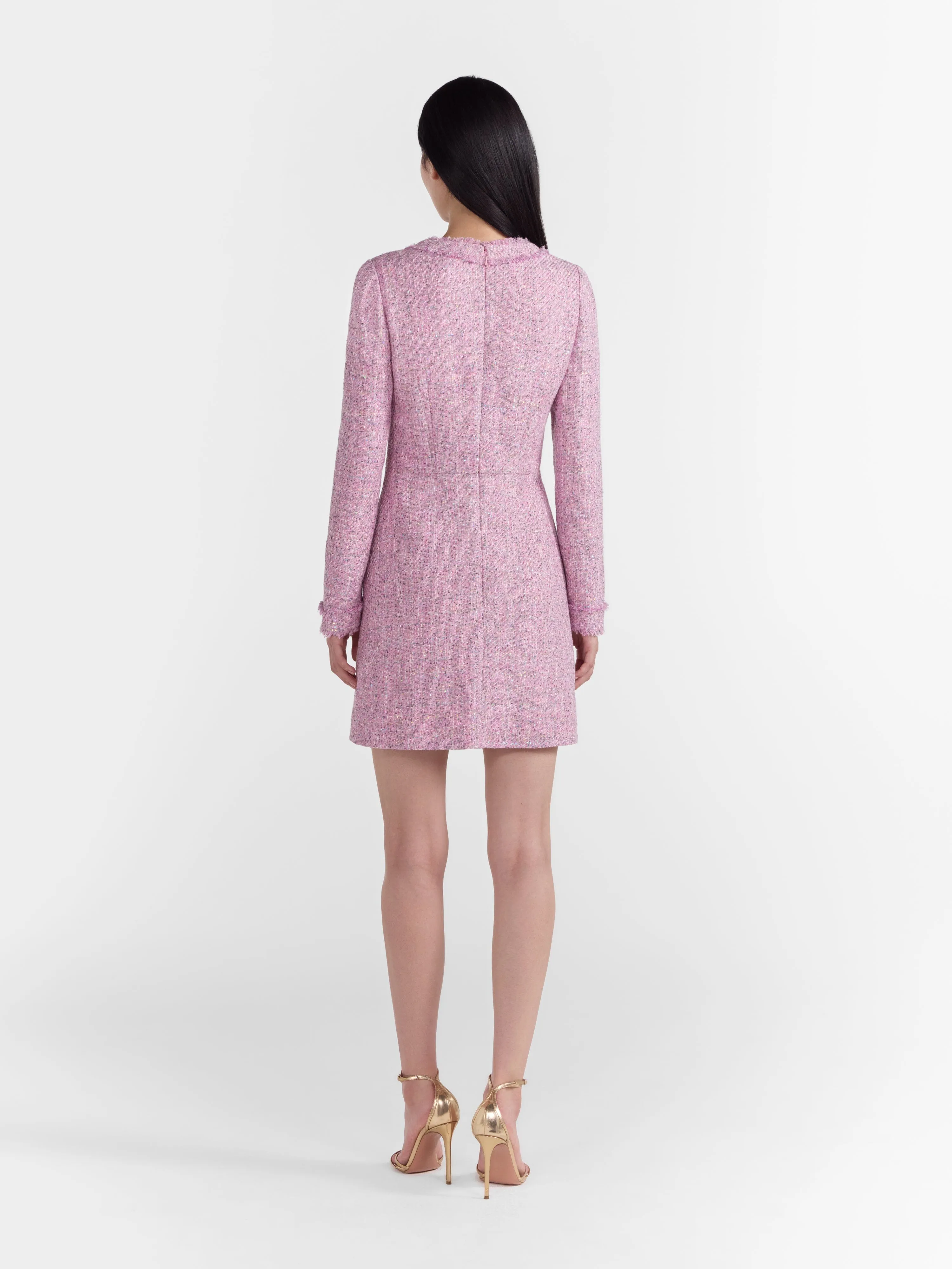Camille Bows Short B Dress in Baby Pink