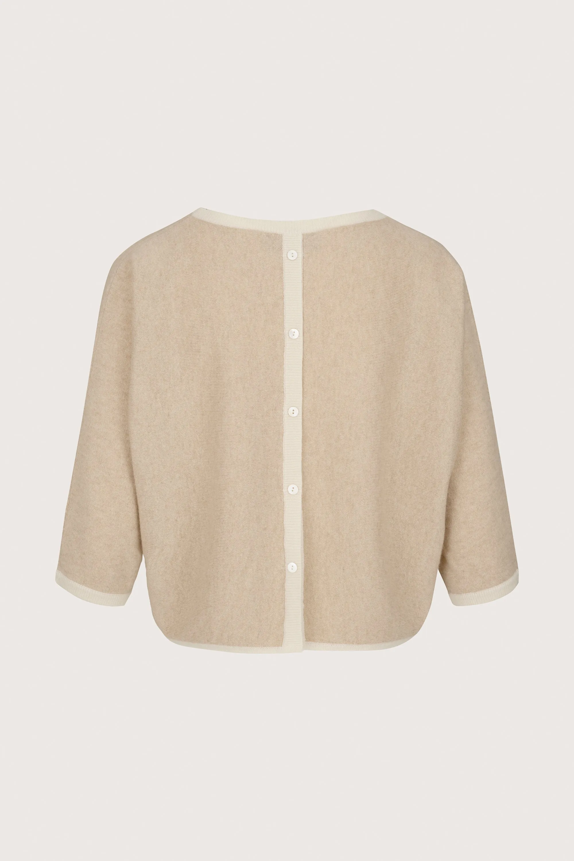 Canonbie Button Contrast Cashmere Beige/Ice
