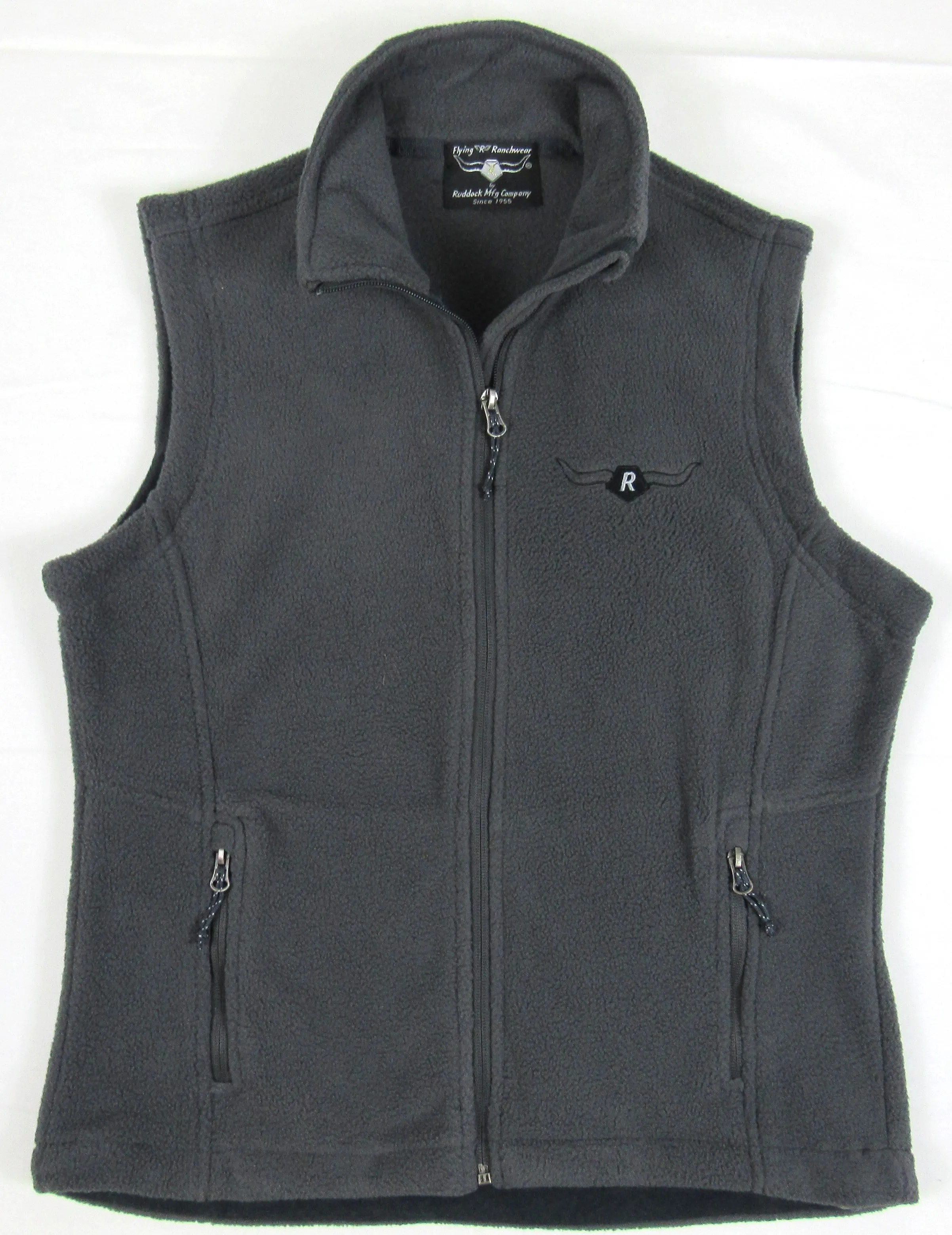 Canyon Fleece - Men's Zip Vest by Flying R Ranchwear - Gray