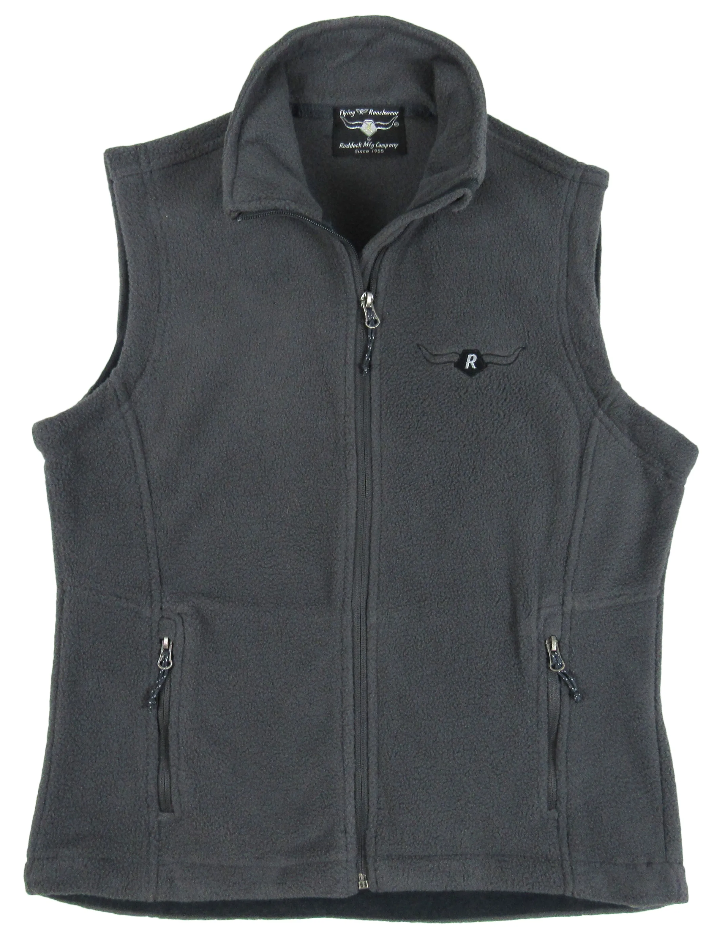 Canyon Fleece - Men's Zip Vest by Flying R Ranchwear - Gray