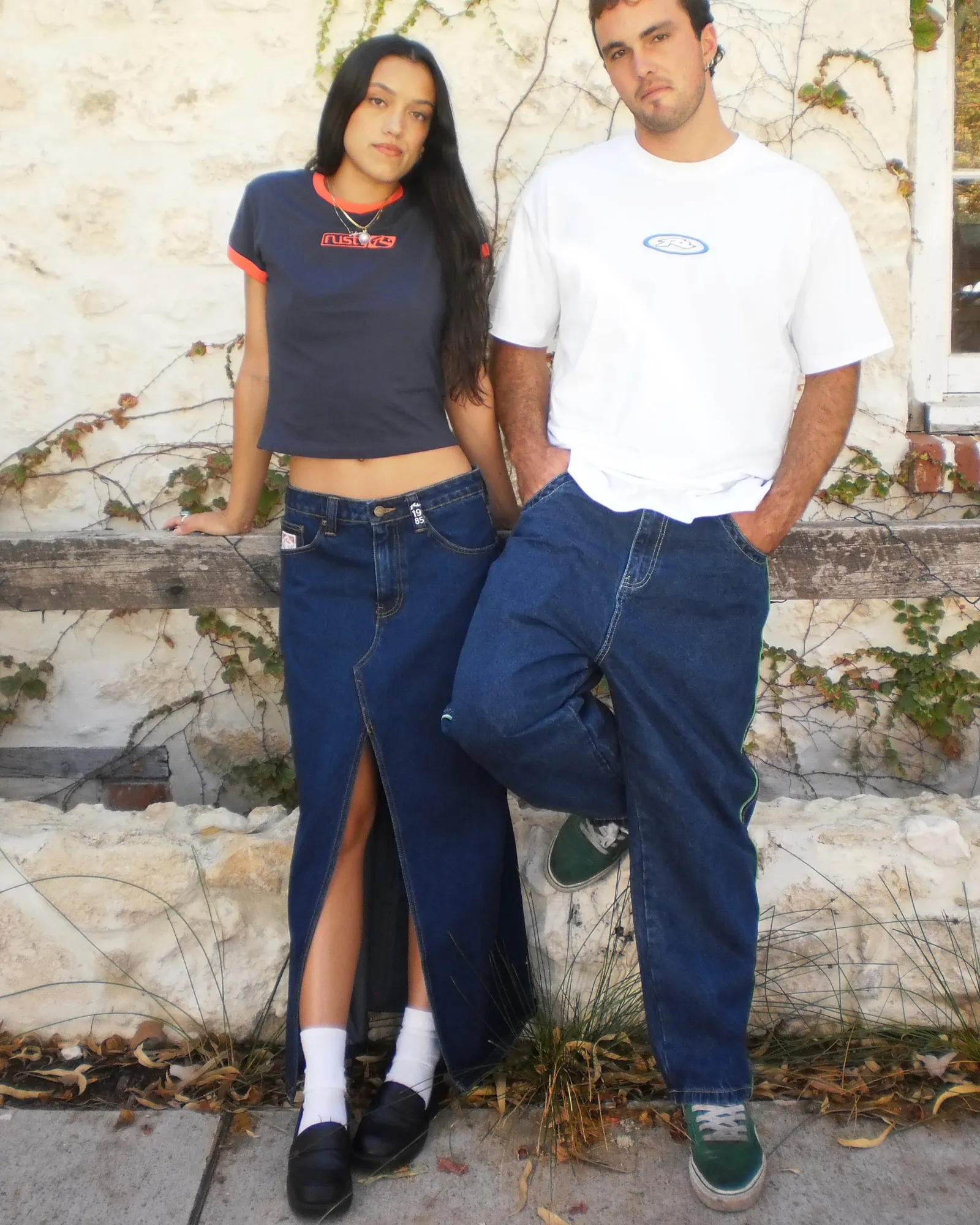 Celeste Low Rise Denim Maxi Skirt
