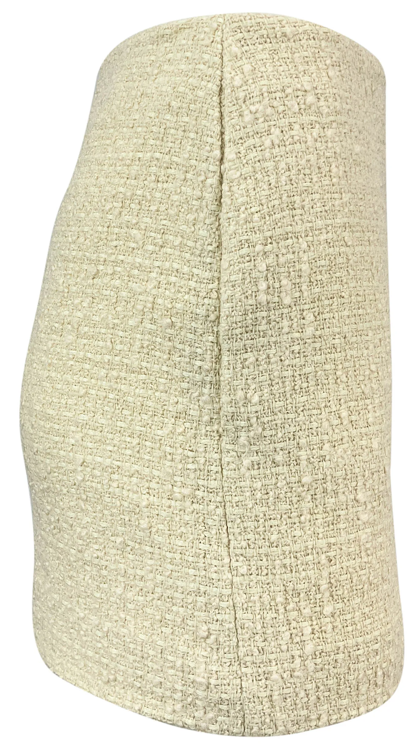 Celine Tweed Mini Skirt in Straw Yellow