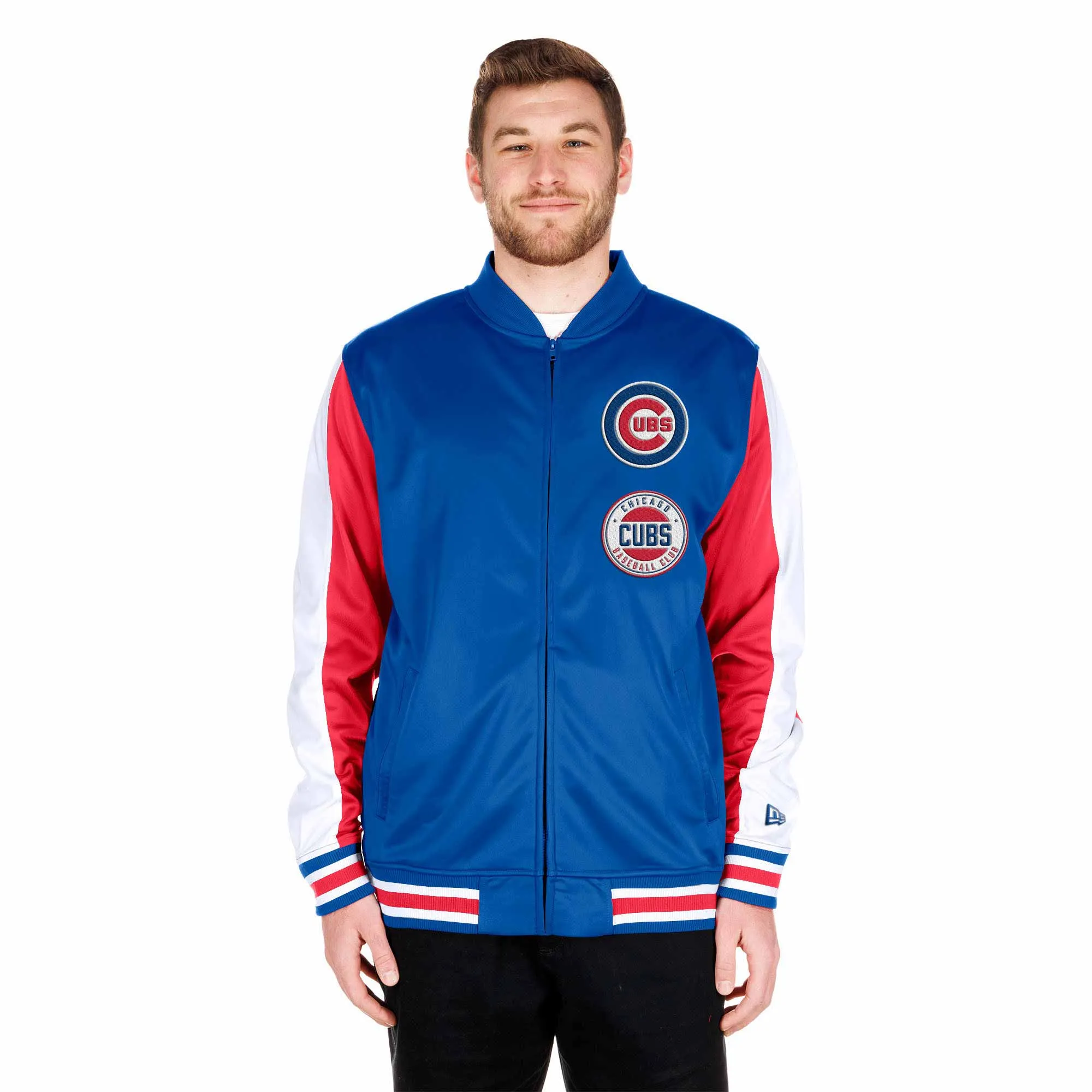Chicago Cubs Bullseye Dual Logo Track Jacket