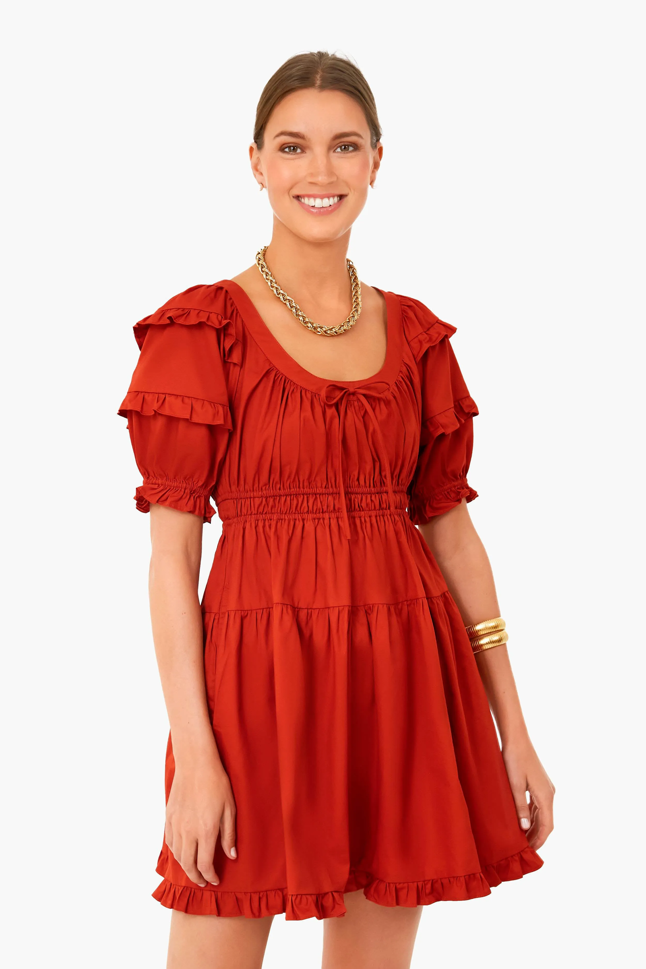 Cognac Sveta Mini Dress
