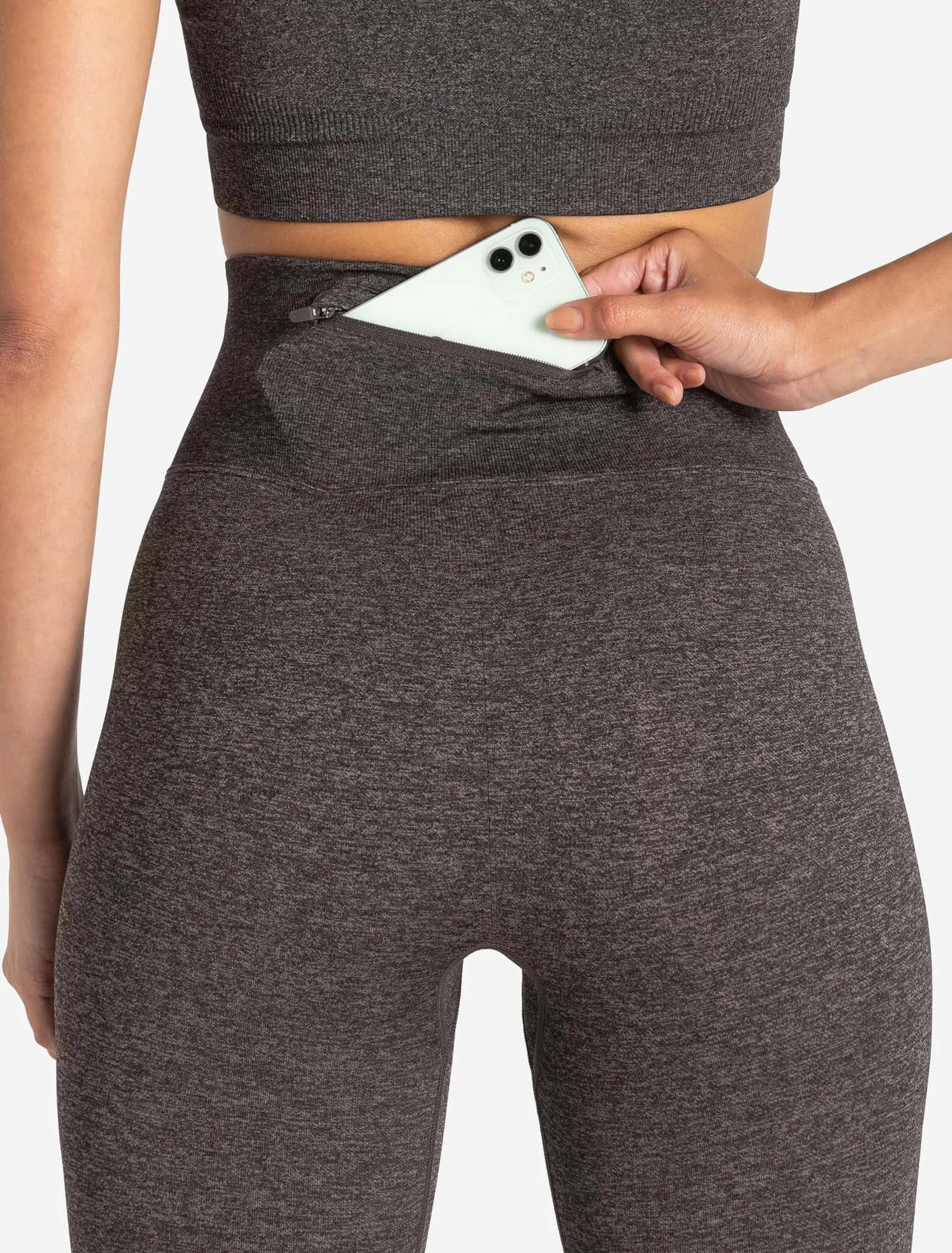 Core Seamless Pocket Leggings - Brown Marl
