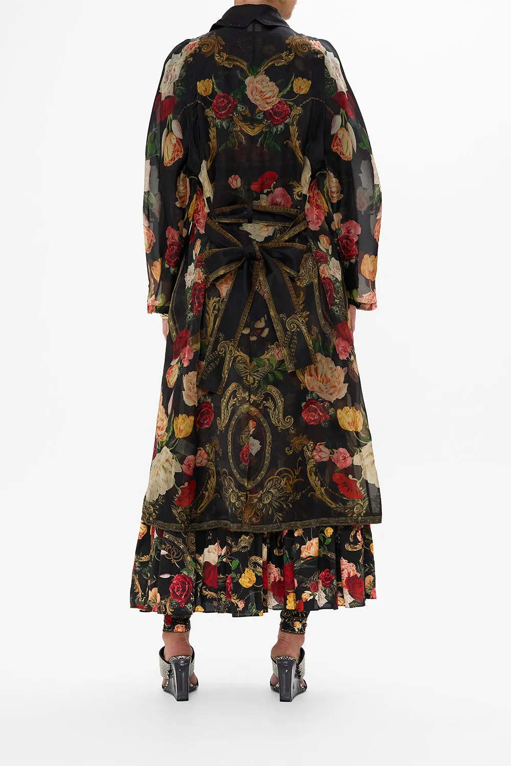 CUT OUT BODICE DRESS WITH TIERED SKIRT MAGIC IN THE MANUSCRIPTS