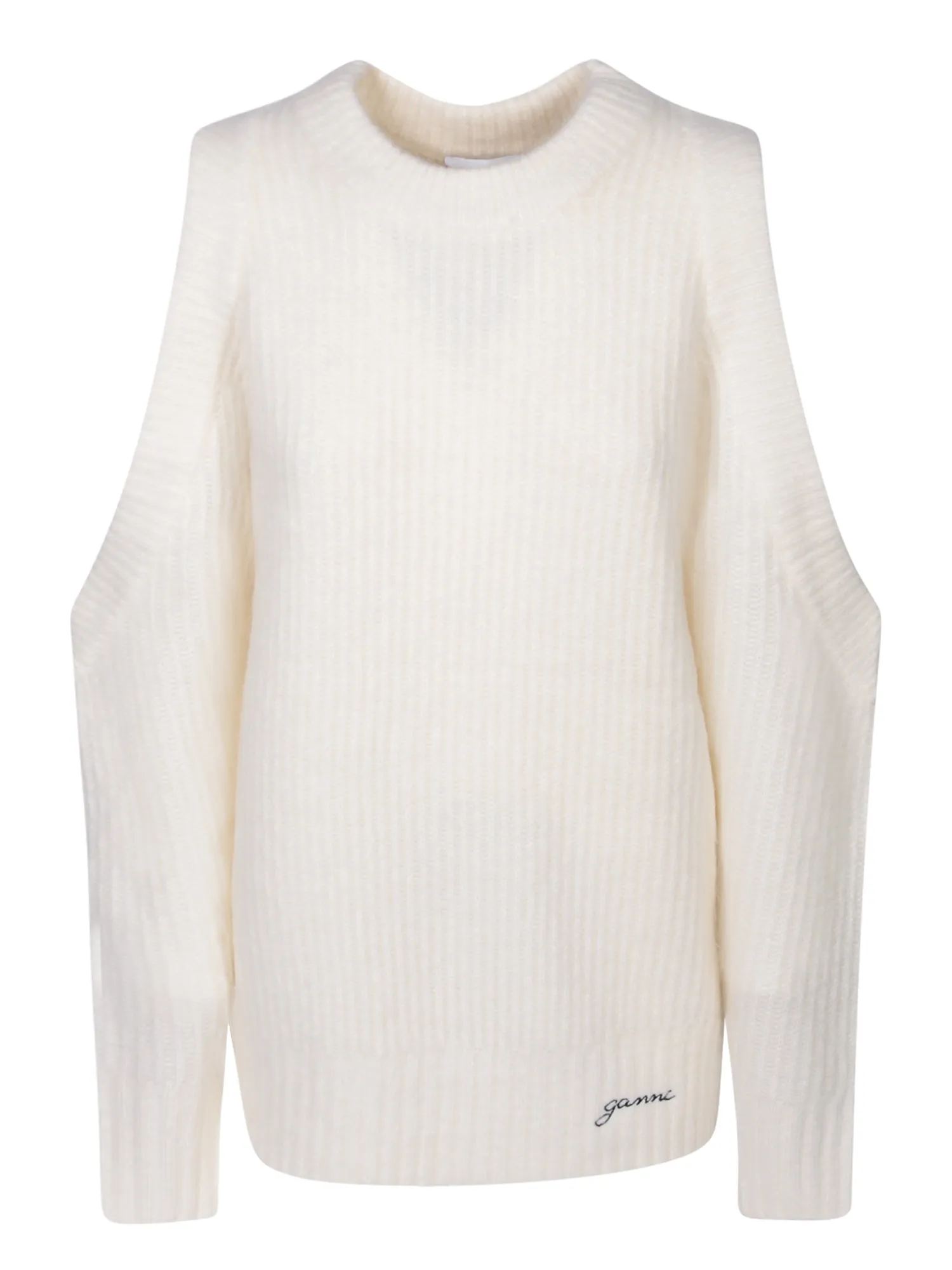 Cut-out detail pullover ivory