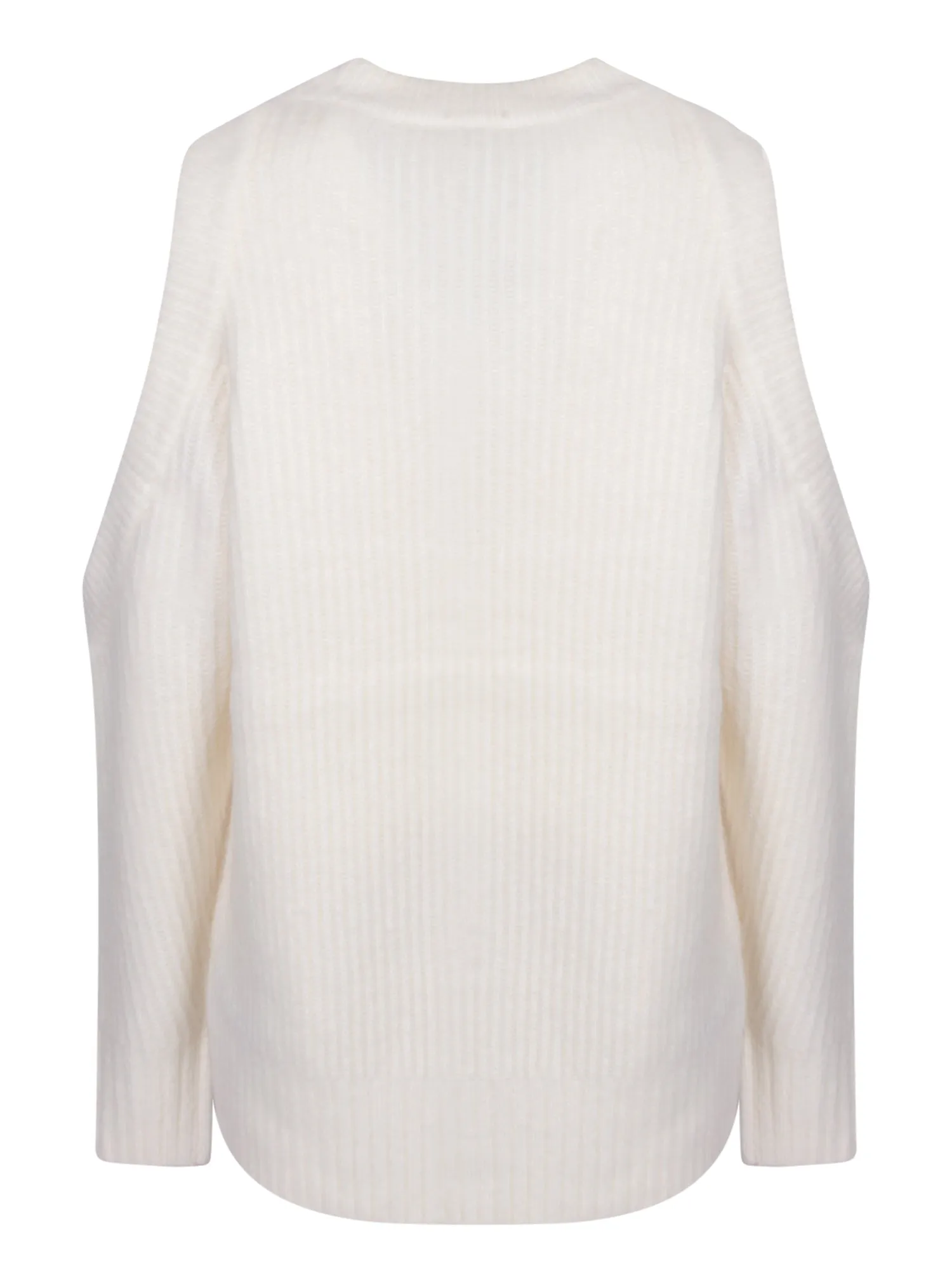 Cut-out detail pullover ivory