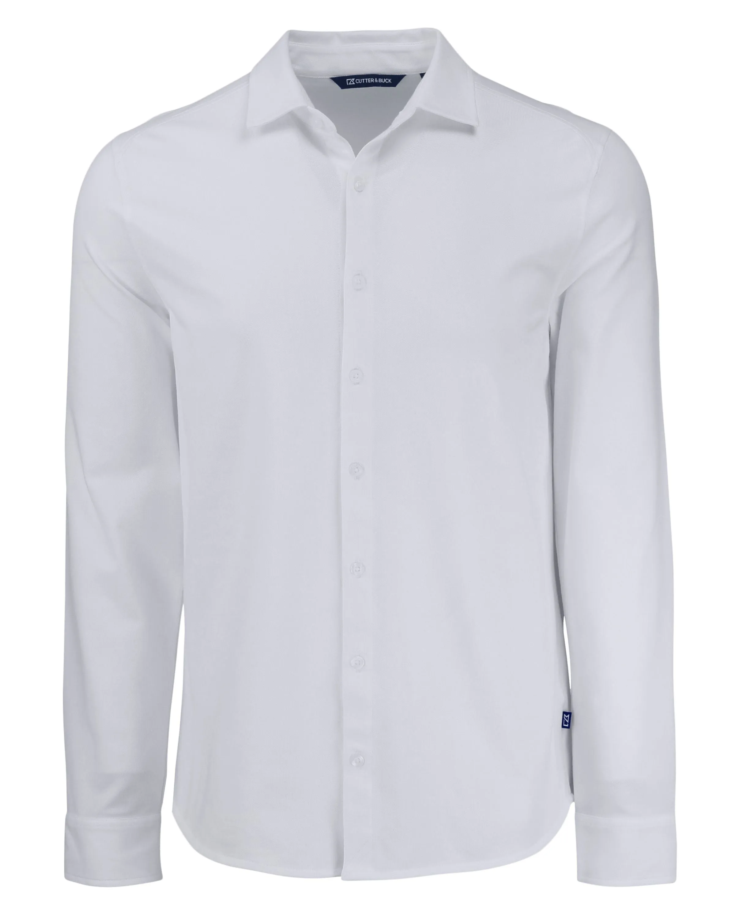 Cutter & Buck Advantage Tri-Blend Eco Soft Pique Long Sleeve Knitted Button Down