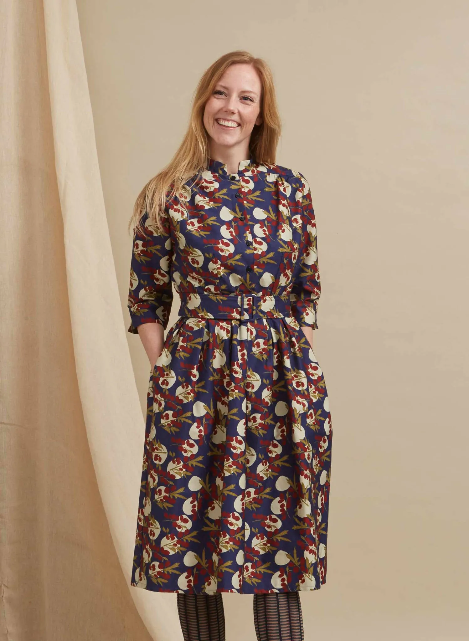 Cynthia - Navy Damson Dress
