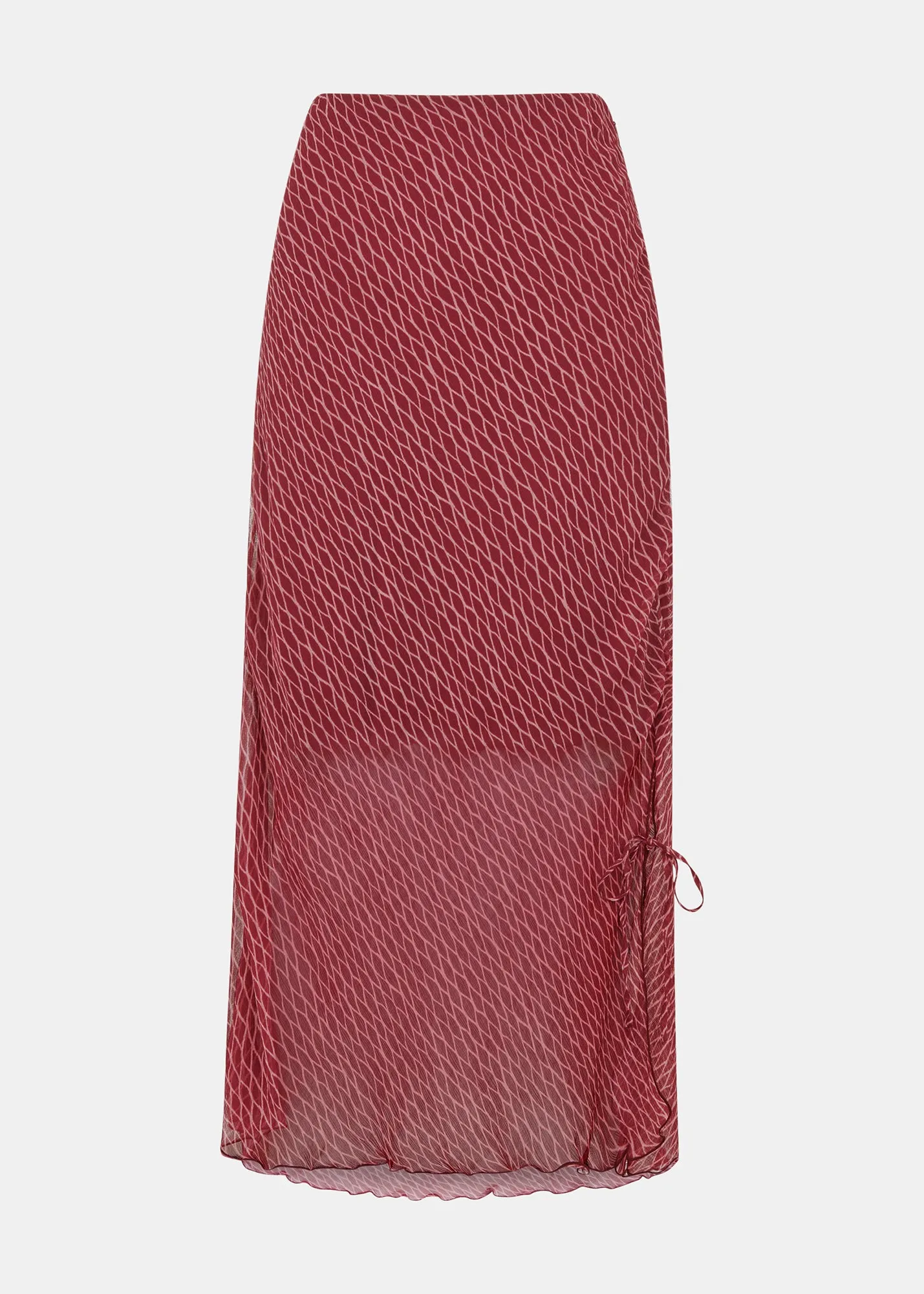 Dainty Net Tie Midi Skirt
