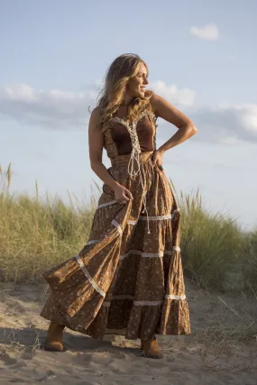 Darcy Maxi Dress in Forest Fawn Brown