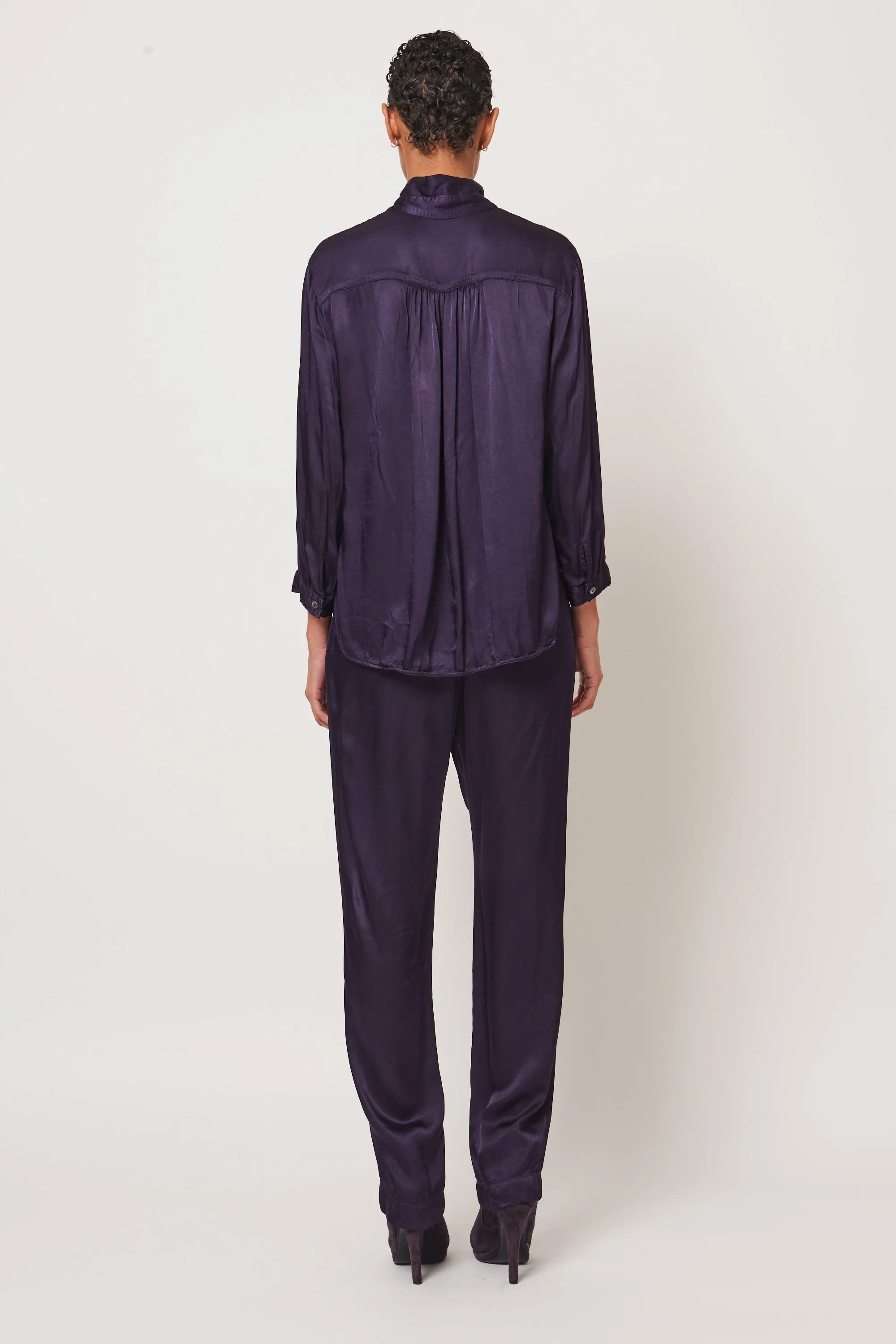 Dark Eggplant Lauren Blouse