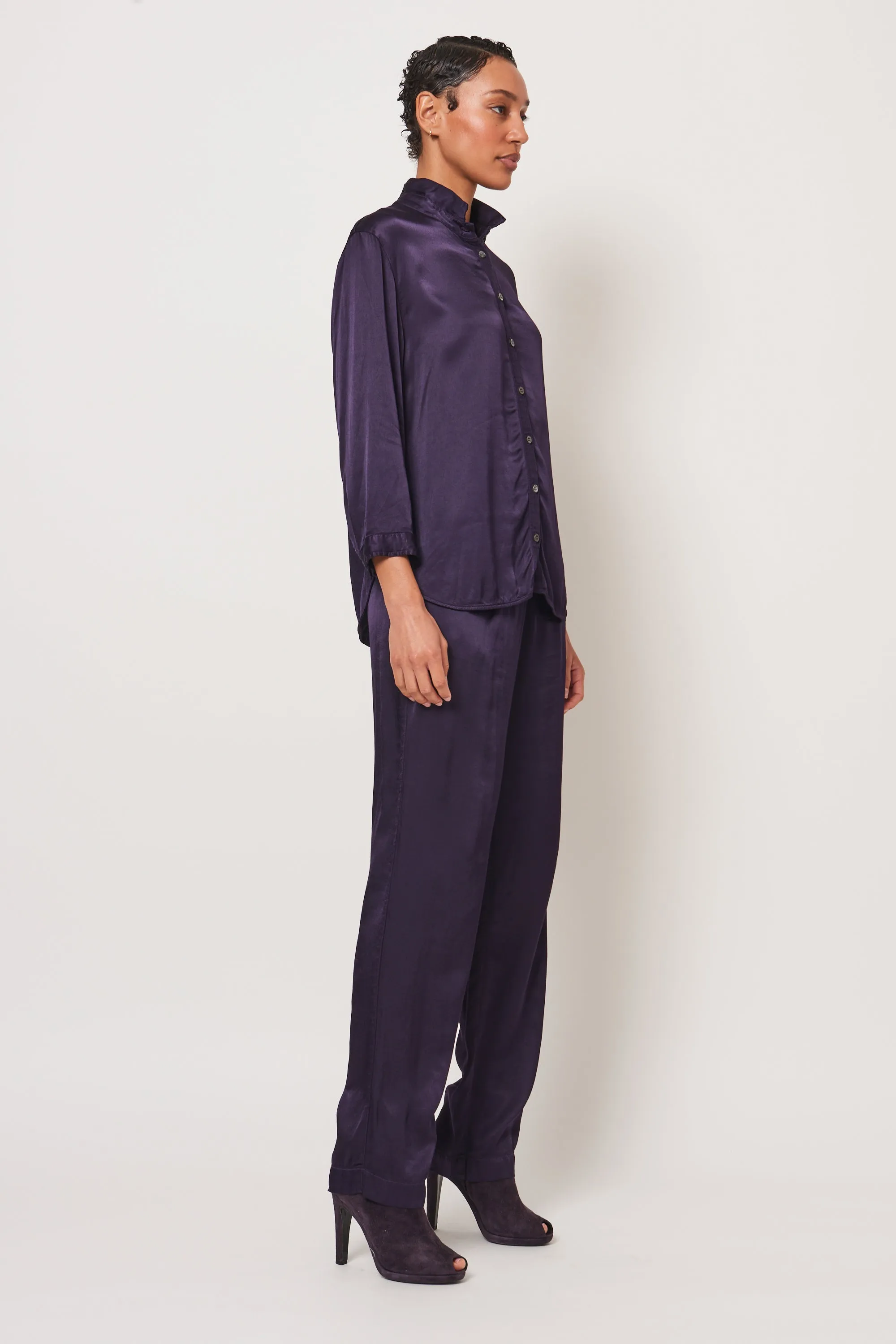 Dark Eggplant Lauren Blouse