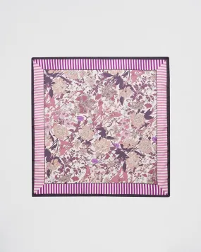 Deco Blooms Candy Stripe Square Scarf