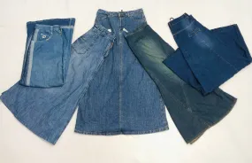 Denim X Maxi Skirts (S-554)